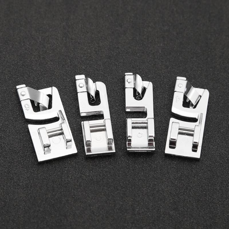 4pcs Sewing Foot Presser Multi-function Household Sewing Machine Rolled Hem Foot Presser Stitch Accessory Household Sewing Kit
