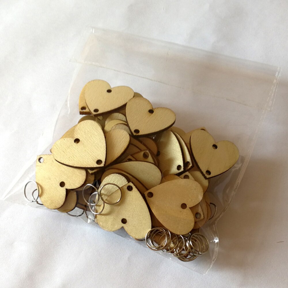 100pcs Round Wooden Slices With 100 Iron Loops Set For Birthday Reminder Hanging Wooden Plaque Board DIY Calendar Accessories Ho