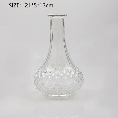 Nordisk relief glasvase blomsterarrangement hydroponisk vintage vase boligdekoration skyde rekvisitter til centerpieces til bryllupper: B stil -1