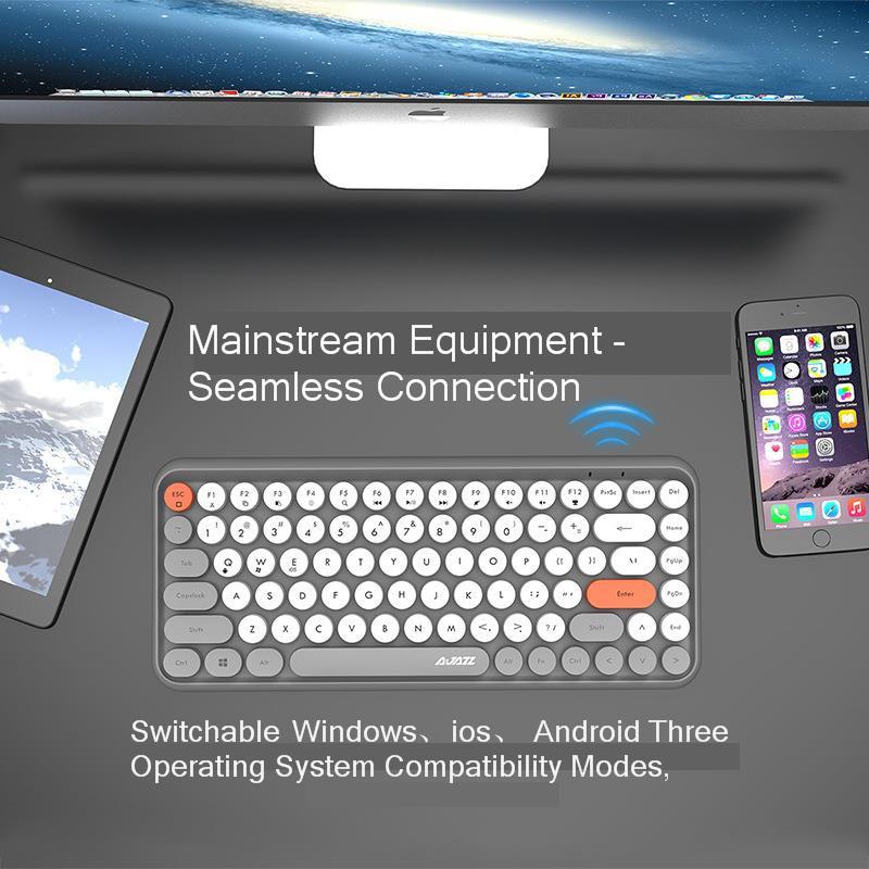 JellyComb Bluetooth Tastatur retro Runde Keycap Kunststoff Tafel Bunte Grenze WaterproofMobile Telefon Tastatur