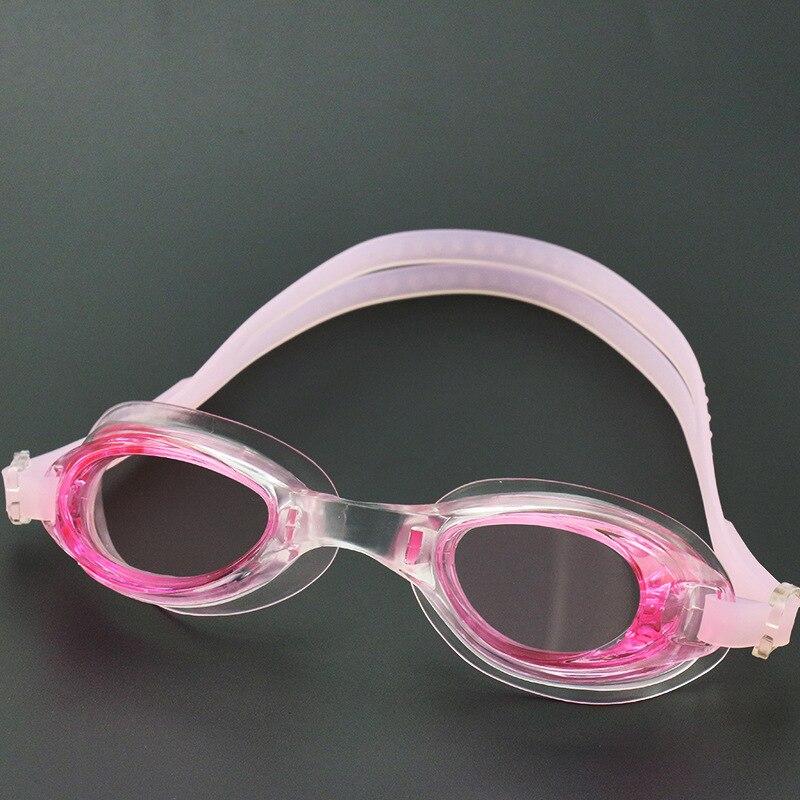Barn anti-tåge svømmebriller briller uv farvet linse dykning svømmebriller smr 88: Lyserød