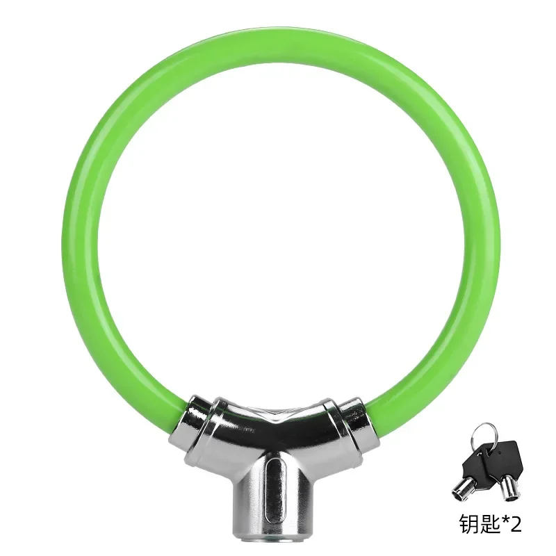 Bike Lock Thick Steel Cable & Alloy Ring Cut-Resistant Waterproof for Mountain/Road/E-Bikes Bicycle Accessories Sports cycling: Yellow