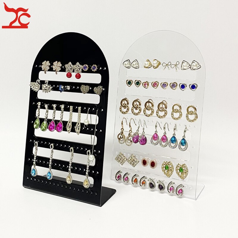 126 Holes Showcase Rack Jewelry Plastic Earring Board Holder Ear Studs Display Stand For joyeros organizador de joyas 2pcs/lot