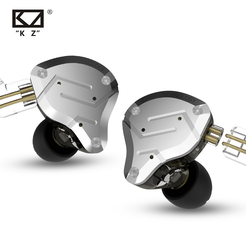 KZ ZS10 Profi Metall Verdrahtete Kopfhörer 4BA + 1DD hybrid Technologie in Ohr Kopfhörer HIFI Monitor Spiel Sport Musik ohrhörer Headset
