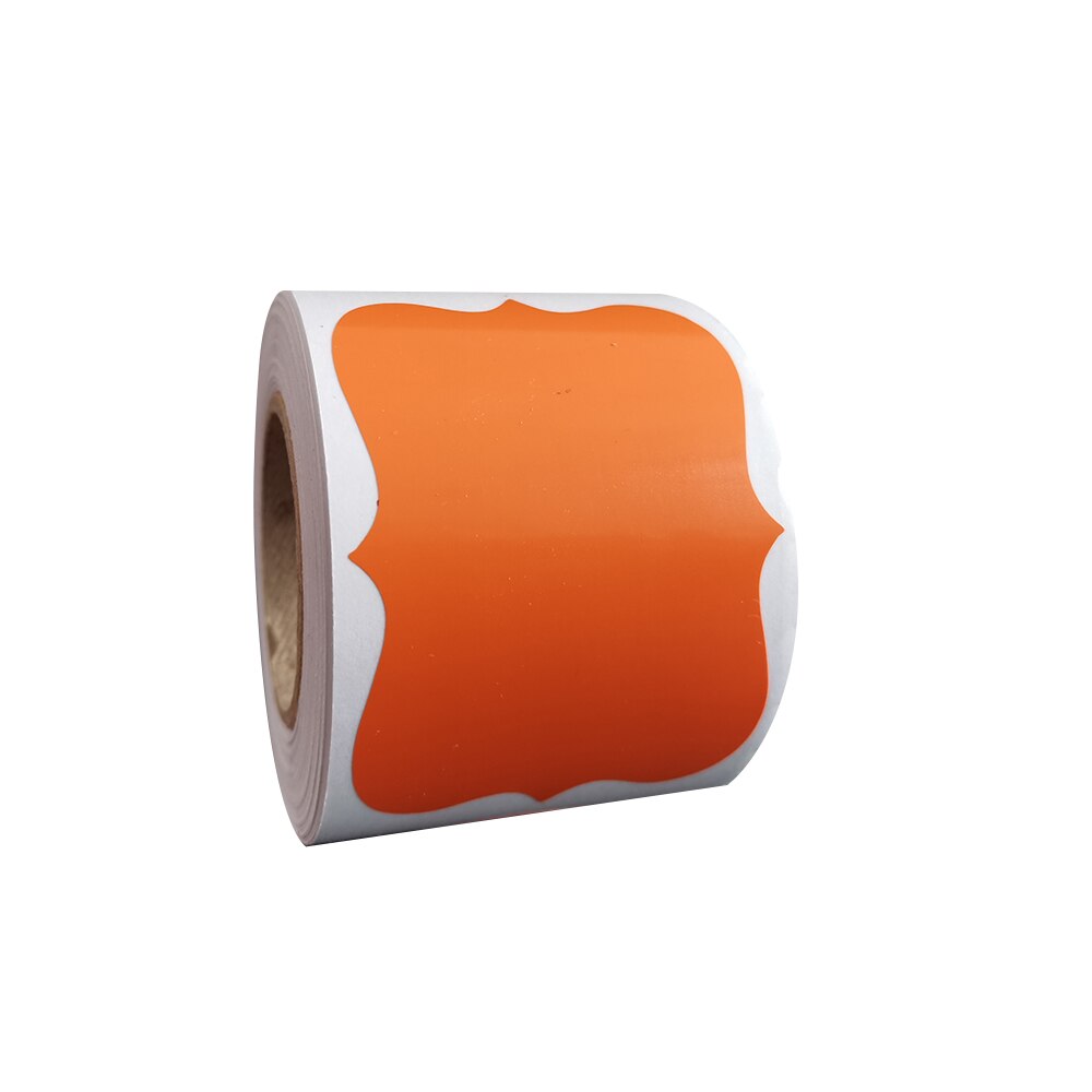 150Pcs Waterdichte Stickers Voor Blikjes Kleurrijke Voor Keuken Gemak Label Sticker Verwijderbare Uitwisbare Jam Labels Spice Een: orange