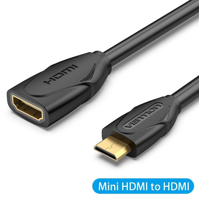 Vention HDMI Extension Cable Micro Mini HDMI to HDMI Cable 1080P Male to Female extender for Monitor TV Projector HDMI Extender: Mini HDMI to HDMI