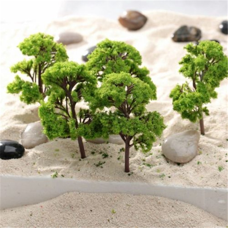 10pcs 9cm HO OO Scale Model Trees Train Railroad Layout Diorama Wargame Scenery