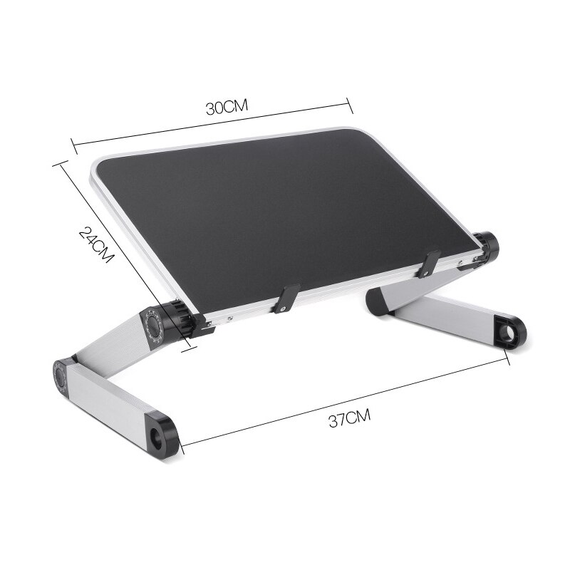 Adjustable Laptop Desk Portable Laptop Desk For Bed Aluminum Alloy Stand Notebook Stand Lap Desks TV Bed Tray Standing Desks: Black M