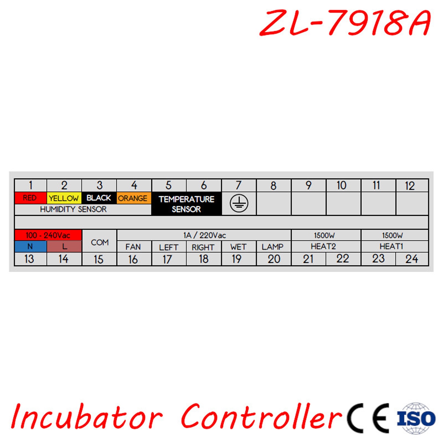 Zl -7918a multifunktionel automatisk controller automatisk inkubator temperaturfugtighedsregulator xm -18