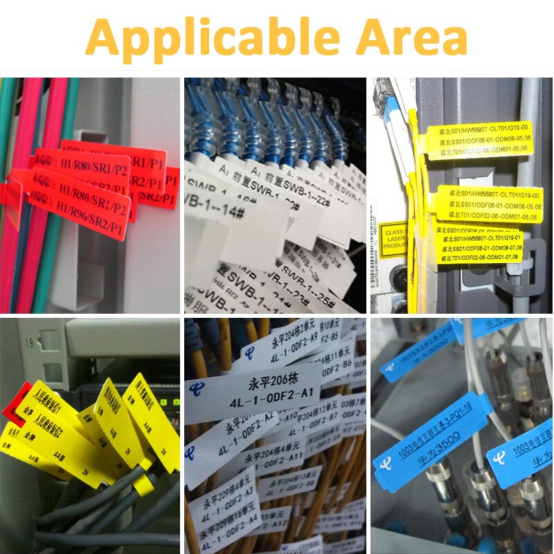 Niimbot D11 D61 Zelfklevende Kabel Stickers Waterdicht Identificatie Fiber Draad Tags Labels Organisatoren Netwerk Marker Tool