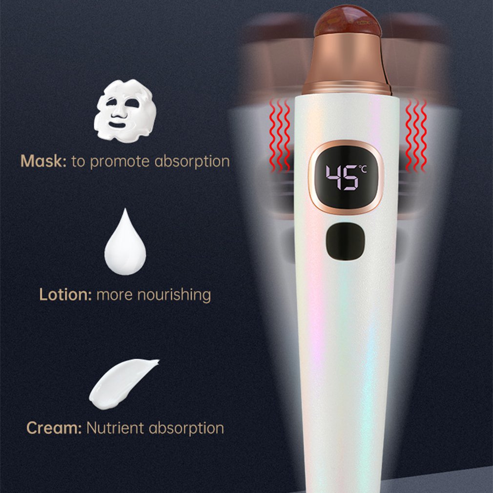 Eye Massager Wand With 40℃ Heat Sonic Vibration For Dark Circles Puffiness Eye Fatigue Anti-wrinkle Facial Massager