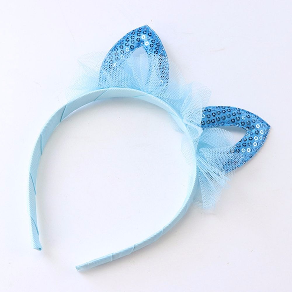 Girls Cute Colorful Sequin Crown Cat Ears Headbands Children Sweet Cat Ears Hair Band Birthday Party Kids Hair Accessories: E