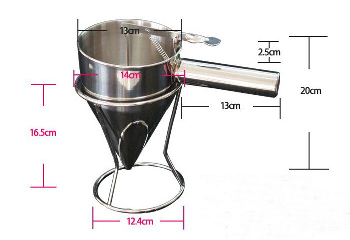 stainless steel batter dispenser waffle maker dispenser takoyaki funnel takoyaki tools