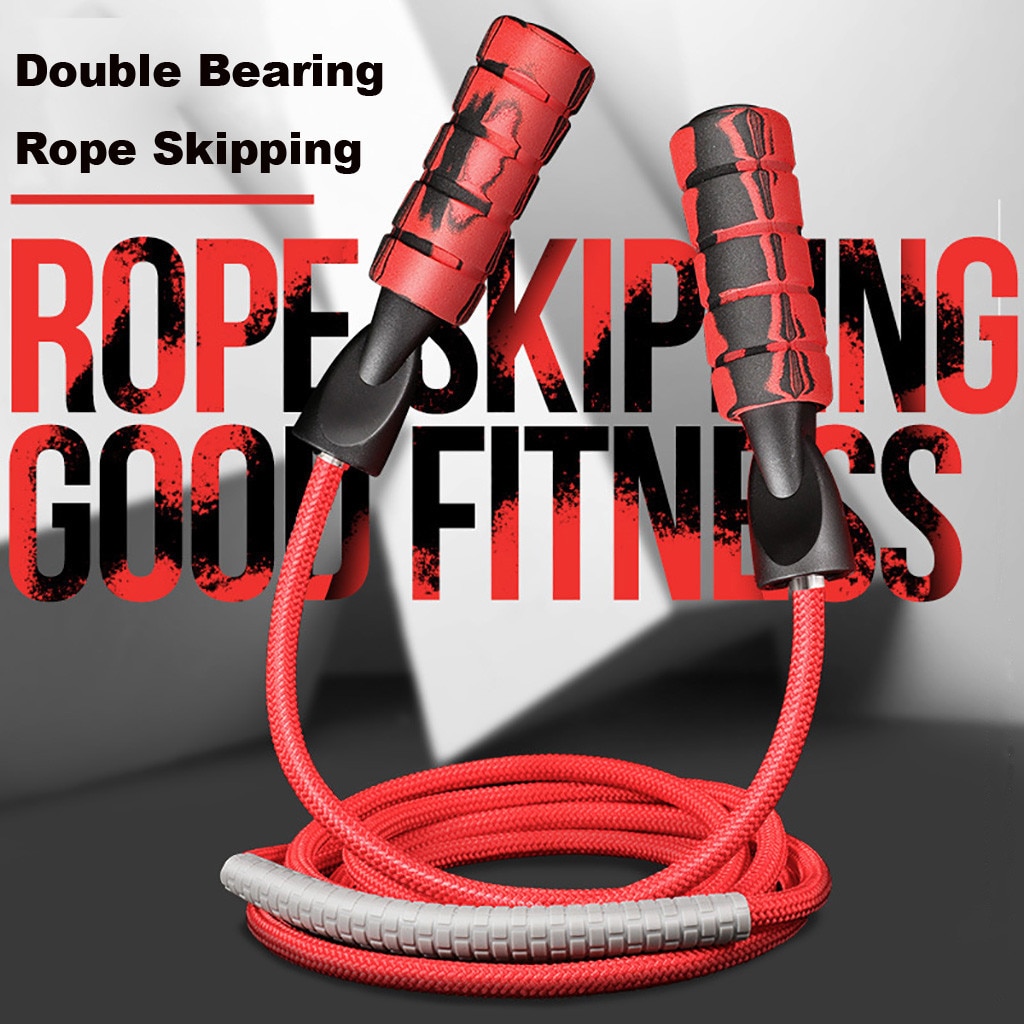 Sprong Springtouwen Kabel Verstelbare Lengte Dubbele Kogellager Gewogen Springtouwen Training Sport Oefeningen Rope Skipping L711