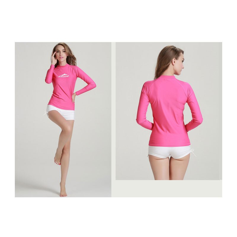 Manica lunga da donna rash guards rosa