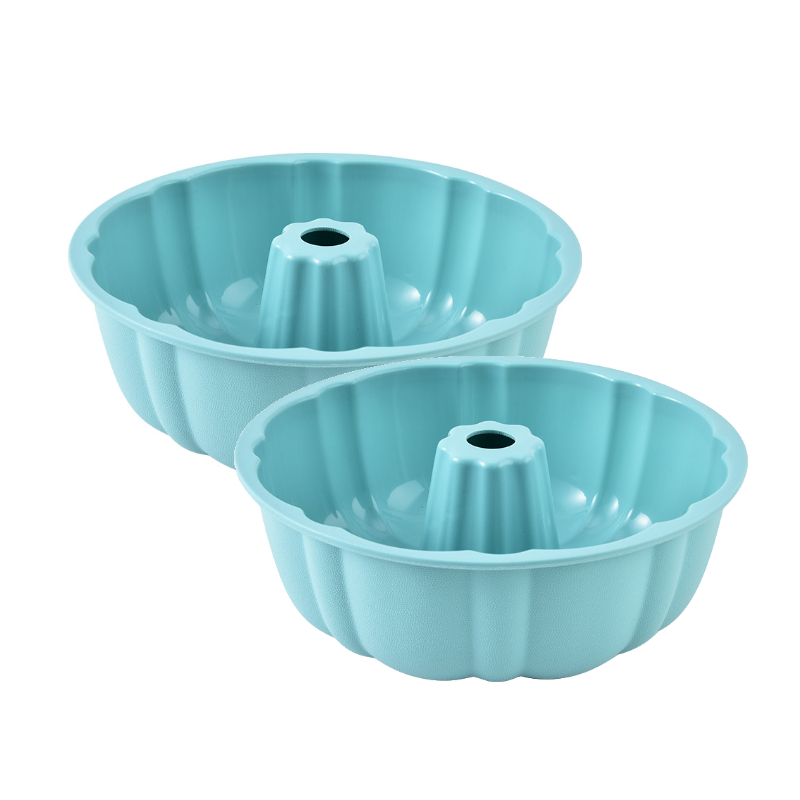10inch Bundt Cake Pan Non-Stick Silicone Bakeware Fluted Round Baking Mold for Oven Home Kitchen Premium Reusable Easy Release: army green