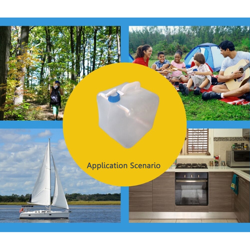 5L 10L 15L 20L Outdoor Opvouwbare Water Zakken Met Kraan Camping Wandelen Draagbare Survival Water Container Opslag Carrier Bag