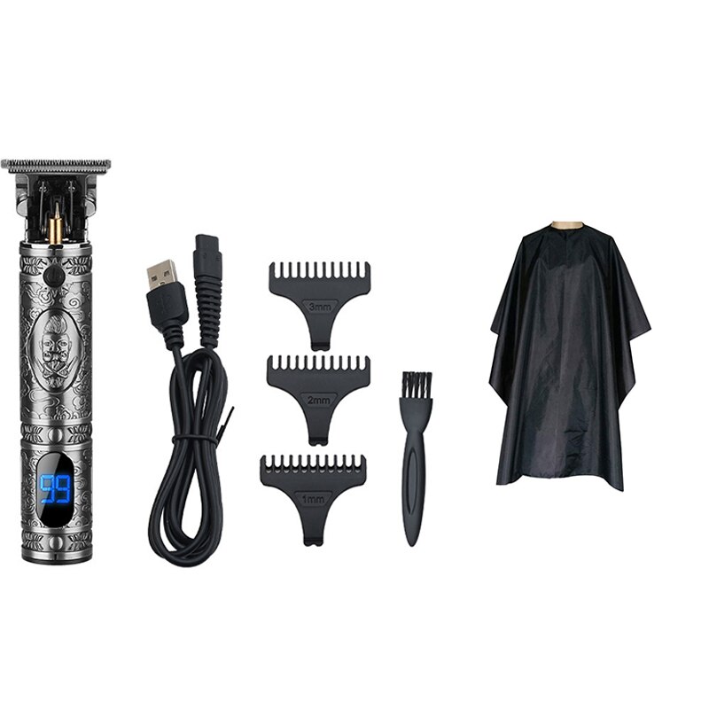 Usb Oplaadbare Tondeuse Elektrische Cordless Skelet Tondeuse Scheerapparaat Trimmer Mannen Kapper Haar Snijmachine 0Mm Scheermes: 03