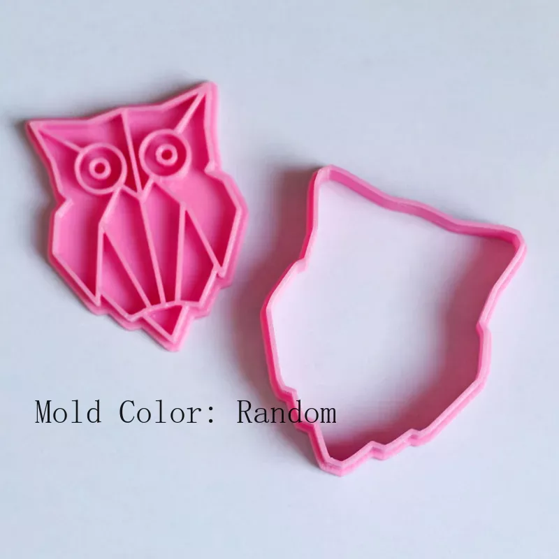 Cute Origami Baking Mold Paper Airplane Windmill Paper Boat Paper Crane Cookie Embosser Mold Plastic Fondant Biscuit Cutter Set: Pink