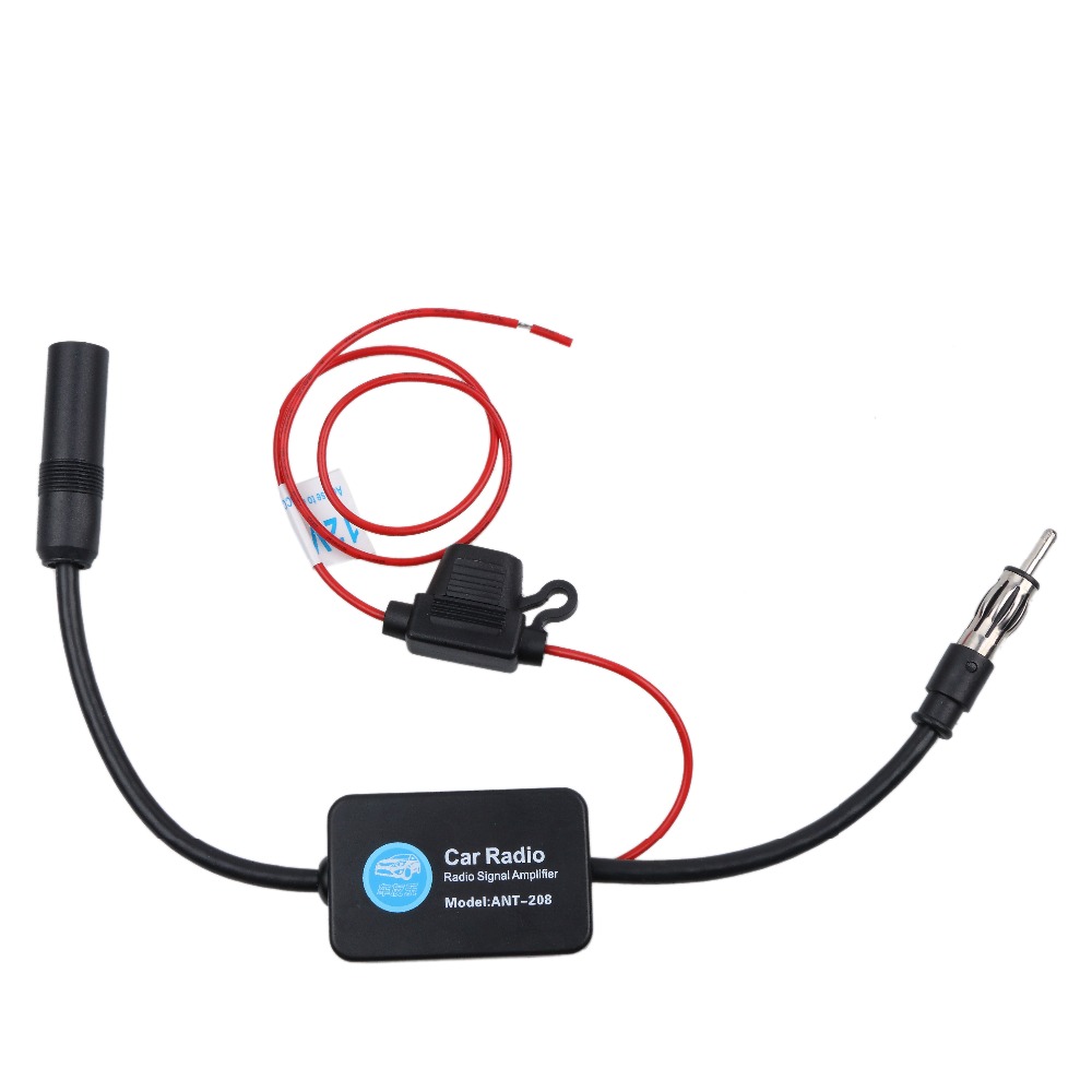 Antena aérea Universal para coche, amplificador de señal de Radio de automóvil ANT-208, antena FM/AM, soporte para parabrisas
