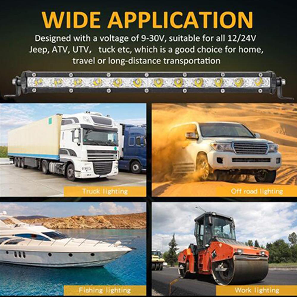 14 inches LED Light Bar Signal Row Light Bar Spot Flood Combo Off Road Light Waterproof Slim Light Bar