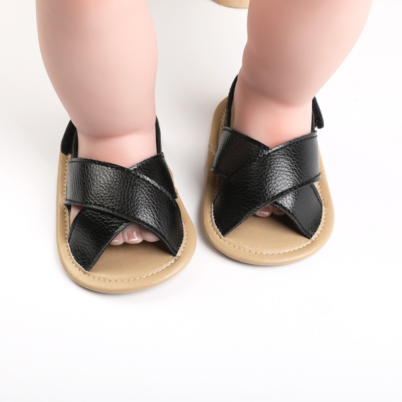 Sandalias de verano para bebé, niño y niña, zapatos de cuna de suela suave de cuero PU para recién nacido, zapatos de para bebé