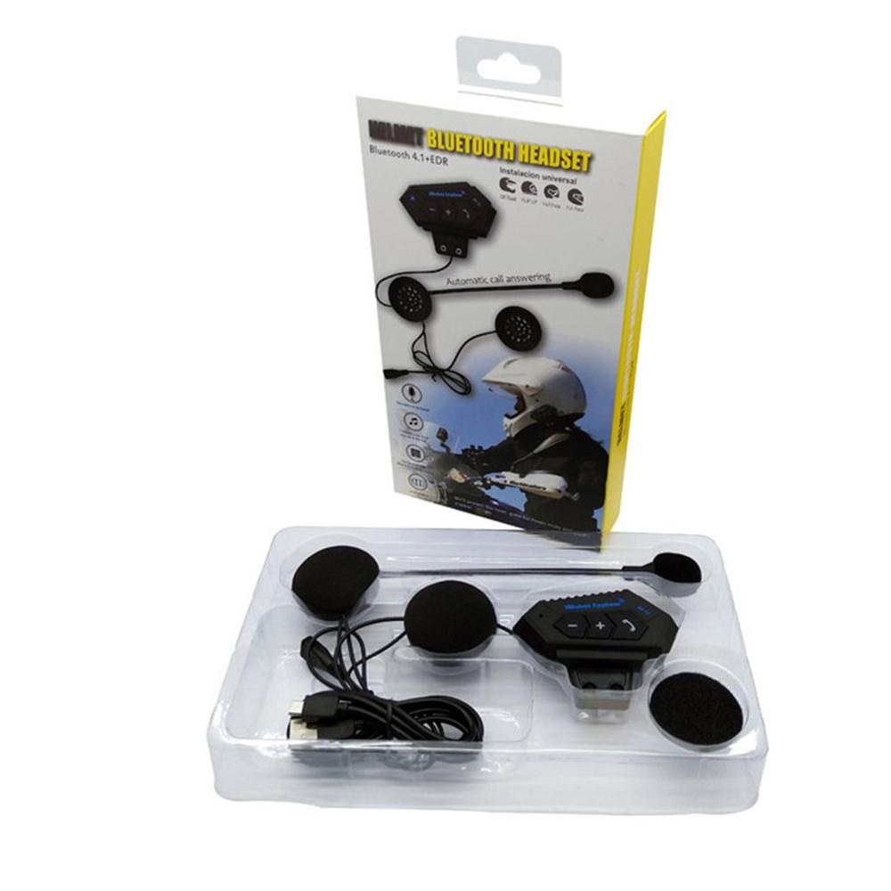 Helmet Headphone Bluetooth Motorcycle Headset V4.2 Bluetooth Intercom Motor Bike Earphone Noise Reduction Microphone MIC