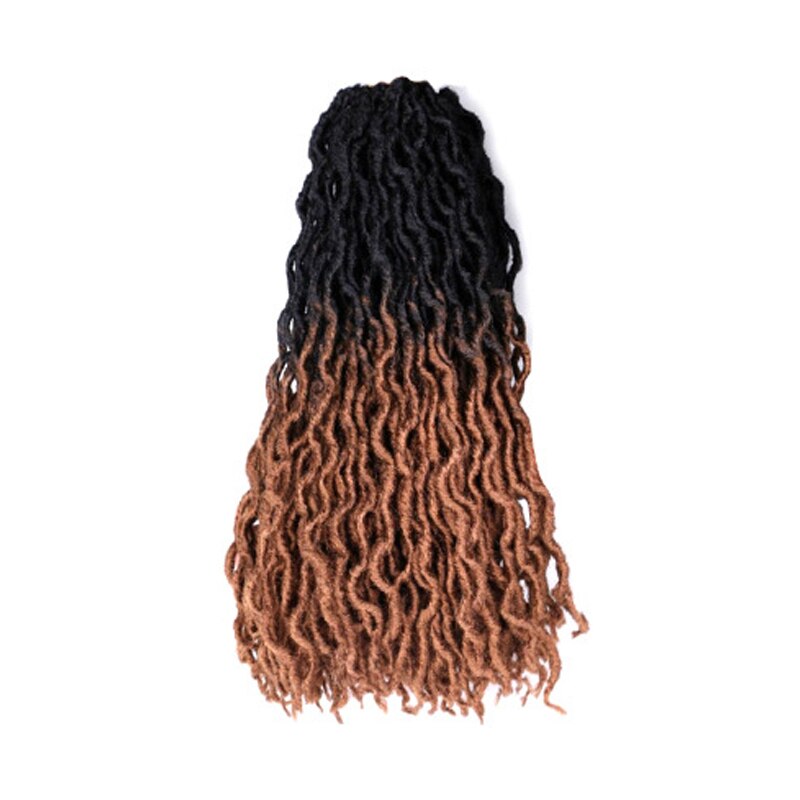 Curly Crochet Braids Hair Extensions 18 Inch Ombre Blond Soft Goddess Synthetic Braids Crochet Braids Hair: T30