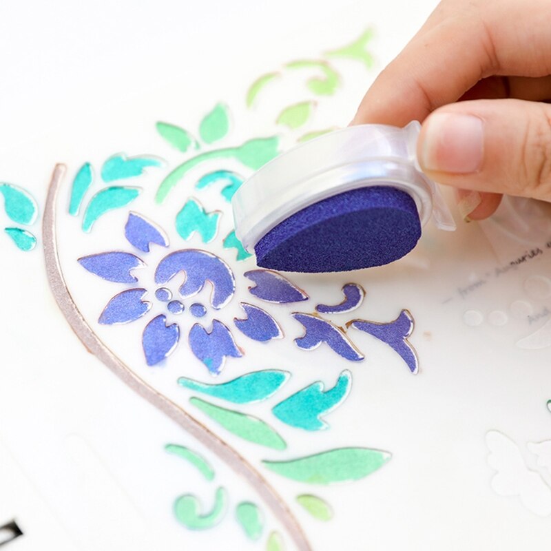 Colorful Ink Pad Finger Stamp Ink Pad Washable Eco-friendly Non Toxic for Boy Girl DIY Scrapbooking Crafts Card Marking