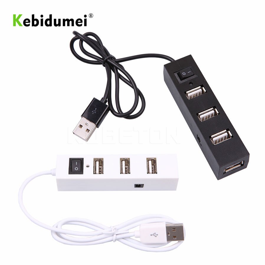 kebidumei Mini USB 2.0 Hi-Speed 3 Port USB Hub Splitter Hub Adapter For PC Computer For Portable Hard Drive