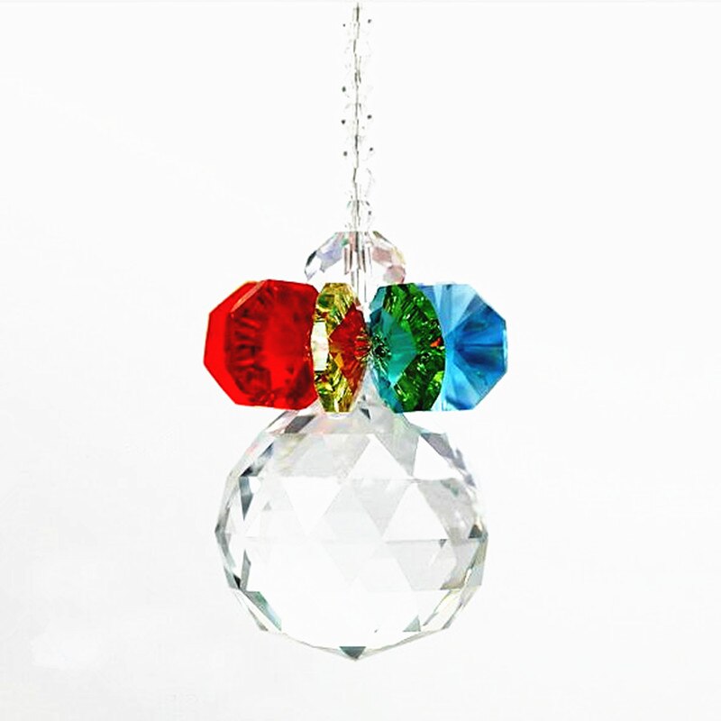 2Pc 30X300Mm (H) multicolor Kristallen Glazen Kralen Met Crystal Facet Balls Voor Kroonluchter Opknoping Onderdelen Verlichting Suncatcher Prisma: Clear