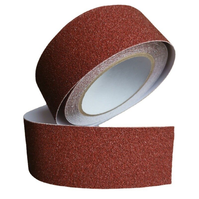 Ruban adhésif antidérapant d&#39;extérieur, 5M, bande de Traction antidérapante à haute Friction, adhésif abrasif pour escaliers, marche de sécurité: brown / 50mm x 500cm