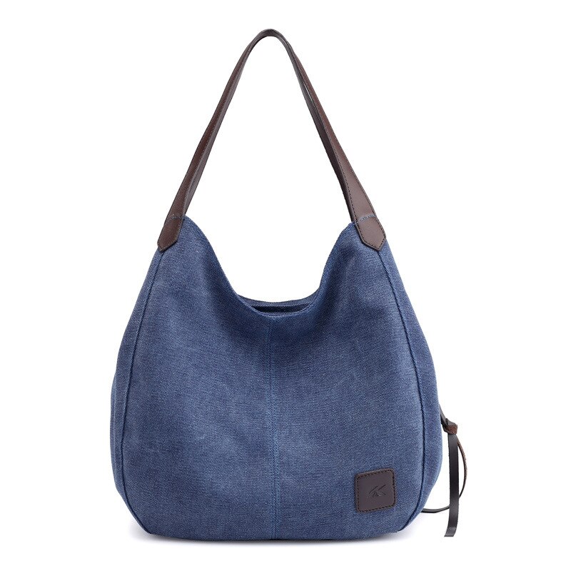 Vrouwen Handtassen Vrouwelijke Schoudertas Vintage Emmer Schouder Top Hanlde Zakken Tote Tas: Dark blue