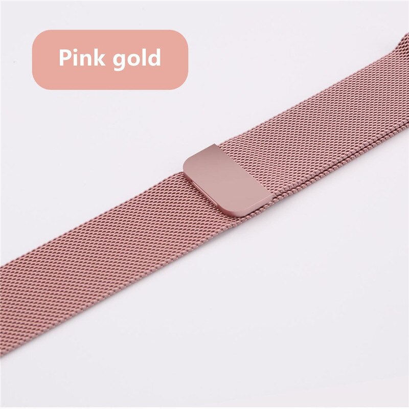 Metal Strap for Apple Watch Series 5 4 3 2 1 38mm 40mm 42mm 44mm Stainless Steel Wrist Strap Bracelet for iWatch Accessories: Pink / 38mm 40mm