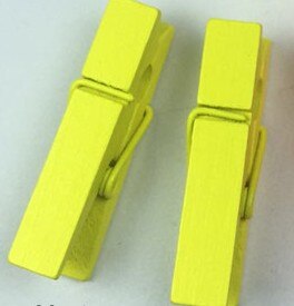 25mm/30mm/35mm/45mm/72mm træfarve /35mm farver spring træ klip tøjklemme håndværk ornament 1-50pc/ taske sort hvid tøj clips: 35mm gule 10pc