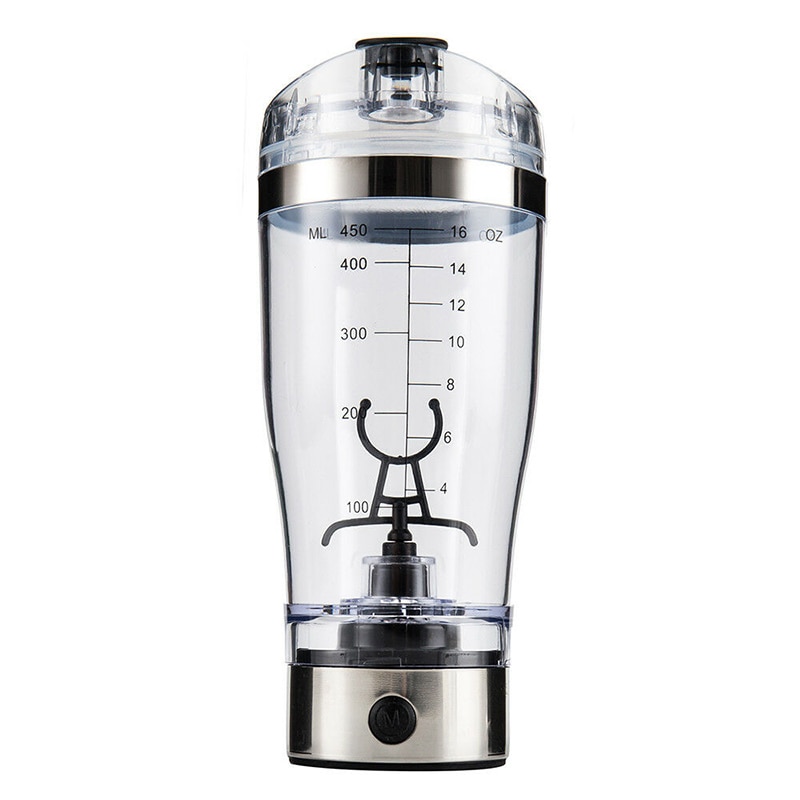 600ml elektrisk smart bærbar mixer protein shaker aftagelig mixer cup flaske automatisk mixer cup blandingsjuice babyformel: Batteristrøm