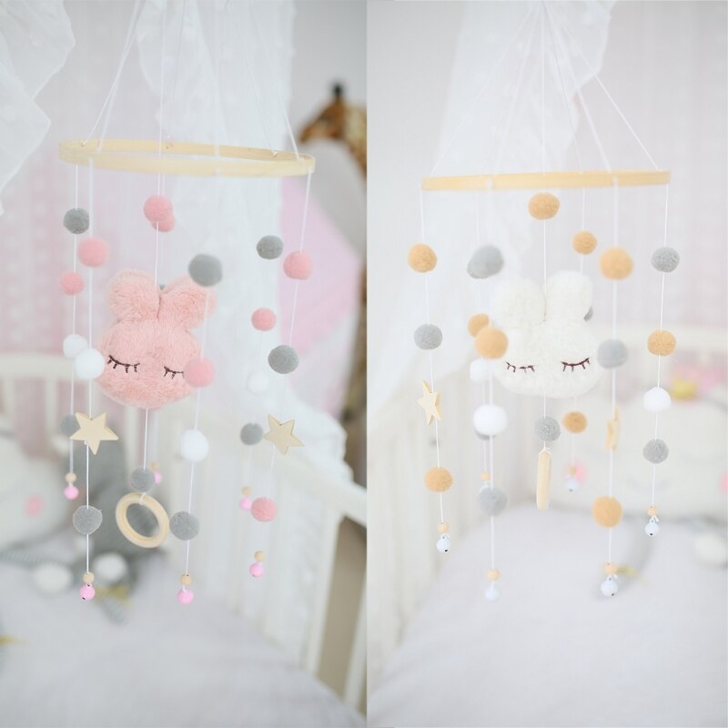 Babybett-Handy, Mobiltelefon, rassel, windspiel, wollkugeln, perlen, bettglocke, windspiel, stillzimmer-hängedekoration