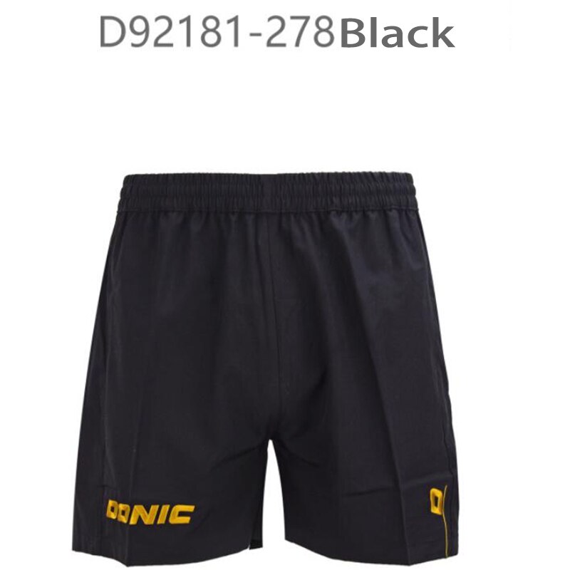 Donic table tennis shorts for table tennis racket ping pong game 92181 man and woman shorts: D92818-178 black / XS