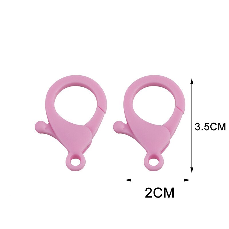 10 sztuk/partia 35*20mm cukierkowe kolory Lobster klamrami haki breloczek słodkie breloki dla DIY Charms brelok two...