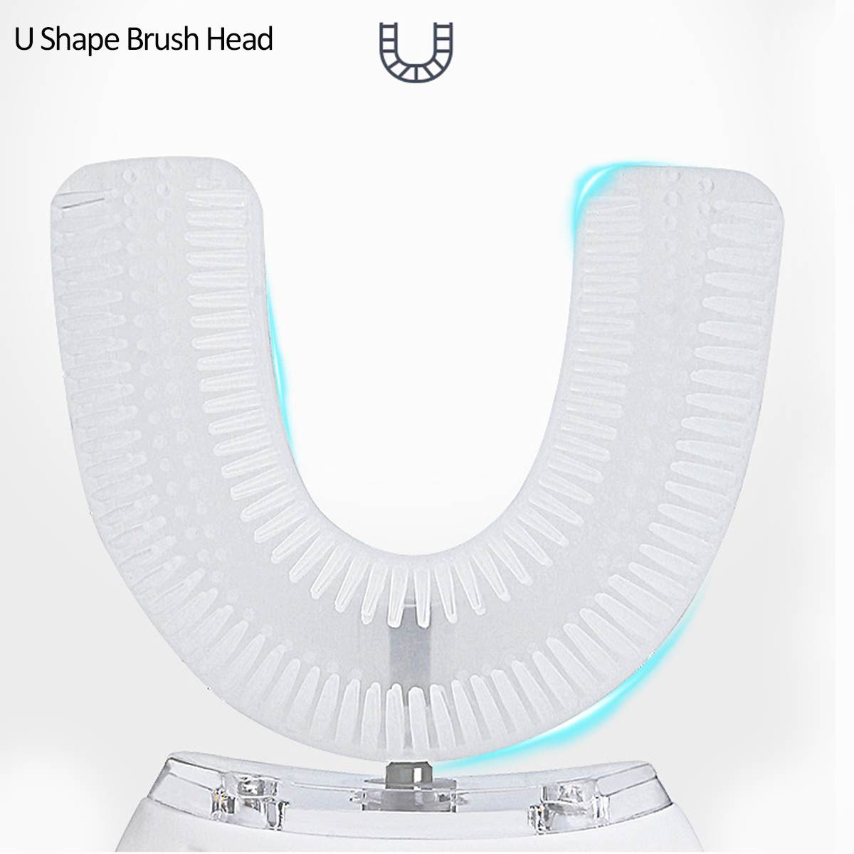 360 grad Intelligente Sonic Elektrische Automatische Zahnbürste Ultra sonic Zahn Pinsel U Form Kopf Mundstück Mit USB Ladegerät: Tooth Braces