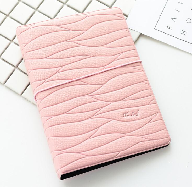 Tamaño A5 A6 hojas interiores de PVC esmerilado transparente porta álbum de fotos accesorios de álbum de recortes pegatinas bolsillos de almacenamiento: Pink A6