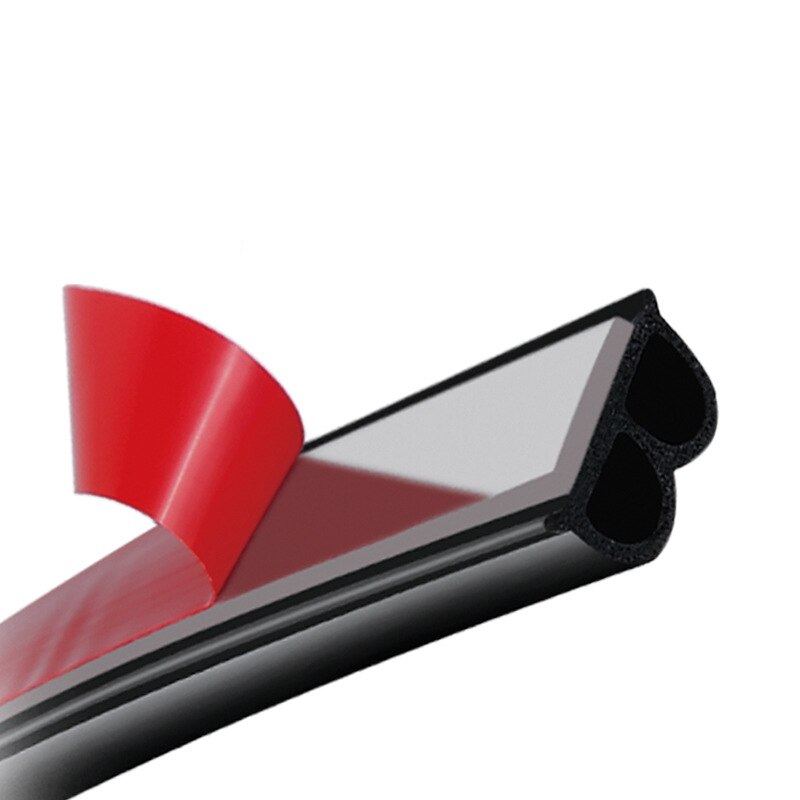 B Shape Car Rubber Strip Car Door Seal Strips Sticker Weatherstrip Rubber Seals Sound Insulation Sealing Car Accessories 5M