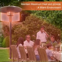 Patio Heater Reflector Shield Heat Focus Foldable Fiberglass High Temperature Resistant Cloth Cover With Clips Garden Outdoor