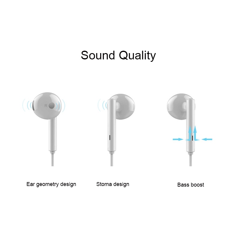 Huawei-auriculares AM115, auriculares metálicos con micrófono y Control de volumen, para teléfonos inteligentes Android, Huawei P8 9 10 Mate7 8 9 Honor 5X 6X 8