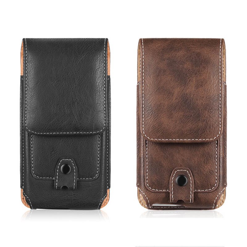 Pochette universelle En Cuir coque de téléphone Pour iphone12 pro 5G XS X 7 8plus taille Sac Magnétique Étui de ceinture Étui Housse redmi note 8pro