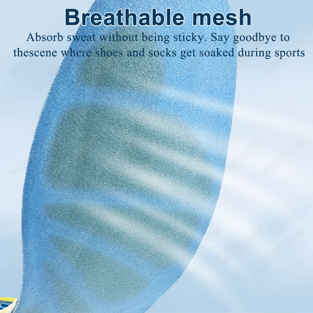 Støtdempende innleggssåle ortotisk buestøtte fotsmerter masserende silikongel myk sportssko antisjokk innleggssåler pute mann kvinner