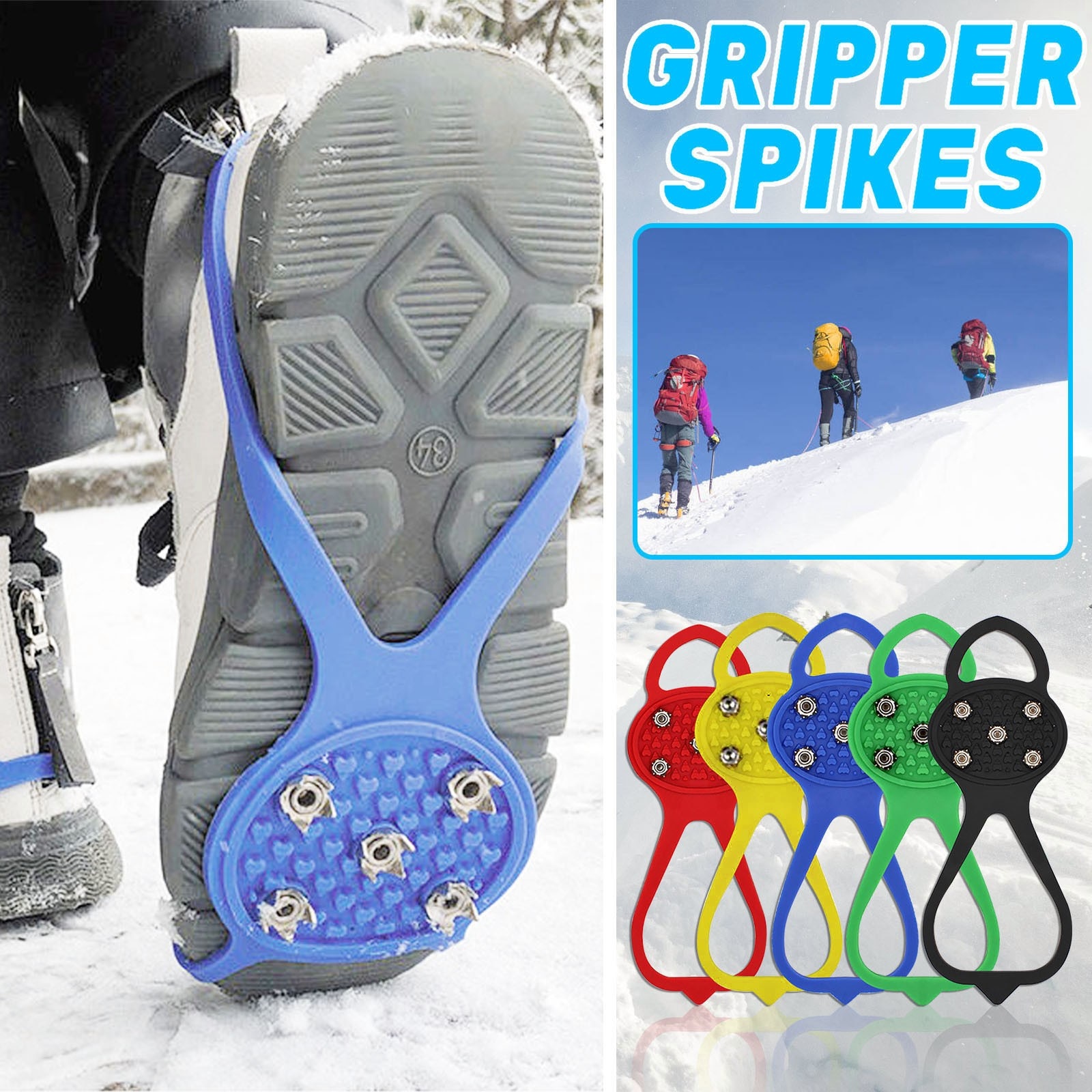 25 # Antislip Sneeuw Schoenplaten Schoenen Laarzen Cover Stap Ijs Spikes Grips Stijgijzers Voor Wandelen Winter Wandelen Klimmen vissen Anti-Slip