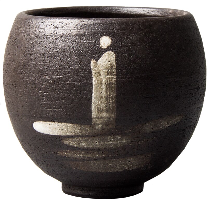 Zen Handgemachte Keramik Mönch Chinesische Tassen Schokolade Farbe Meditation Tee Tasse einstellen Teegeschirr Schüssel Für Tee Zeremonie Teetasse Kaffee Becher