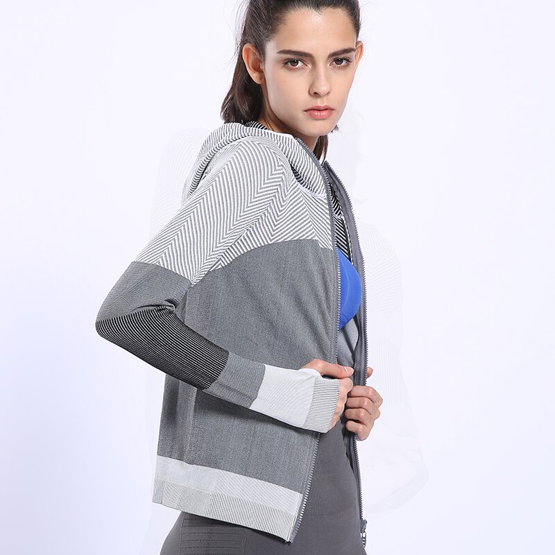 BINAND Vrouwen Beroep Jogging Sport Nylon Hoodie Hoge Elastische Strakke Zweet-wicking Slim-fit Gym Fitness Hooded Sweatshirts