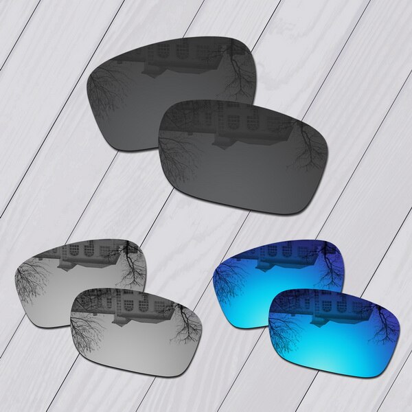 E.o.s lentes de substituição, com polarização melhorada para óculos de sol oakley jupiter squared-múltipla escolha: Black-Silver-Blue